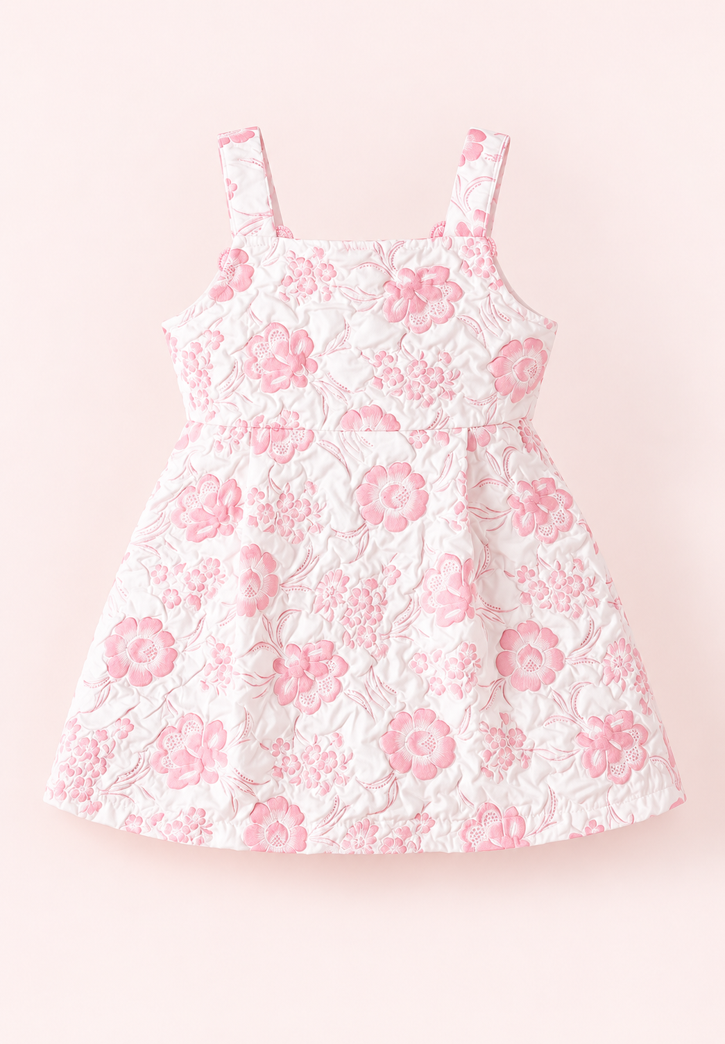 Babeilu Pink Blossom Floral Dress - back view