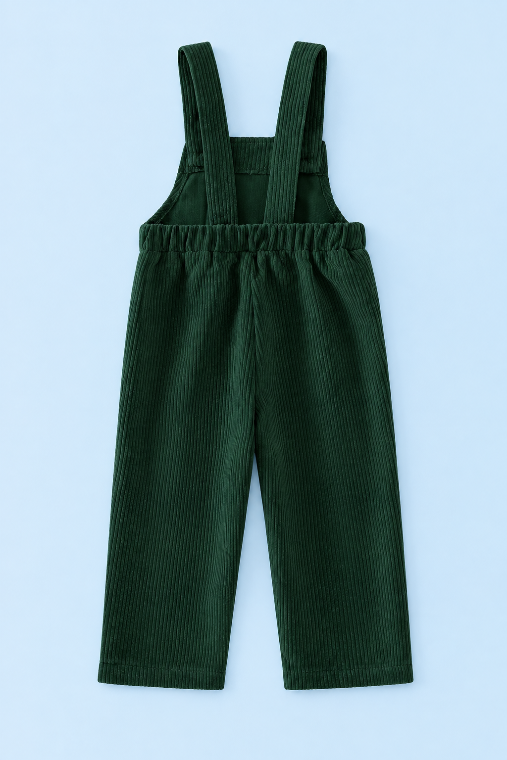 Baby Boys’ Dungaree & Cable-Knit Sweater Set – Dark Green & Cream