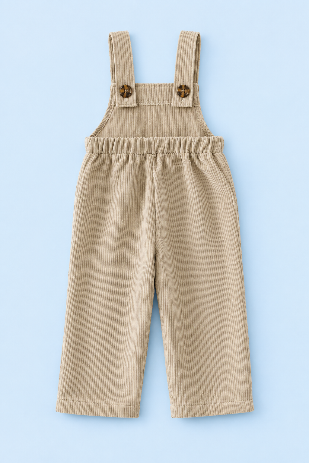 Baby Boys’ Dungaree & Cable-Knit Sweater Set – Beige & Cream