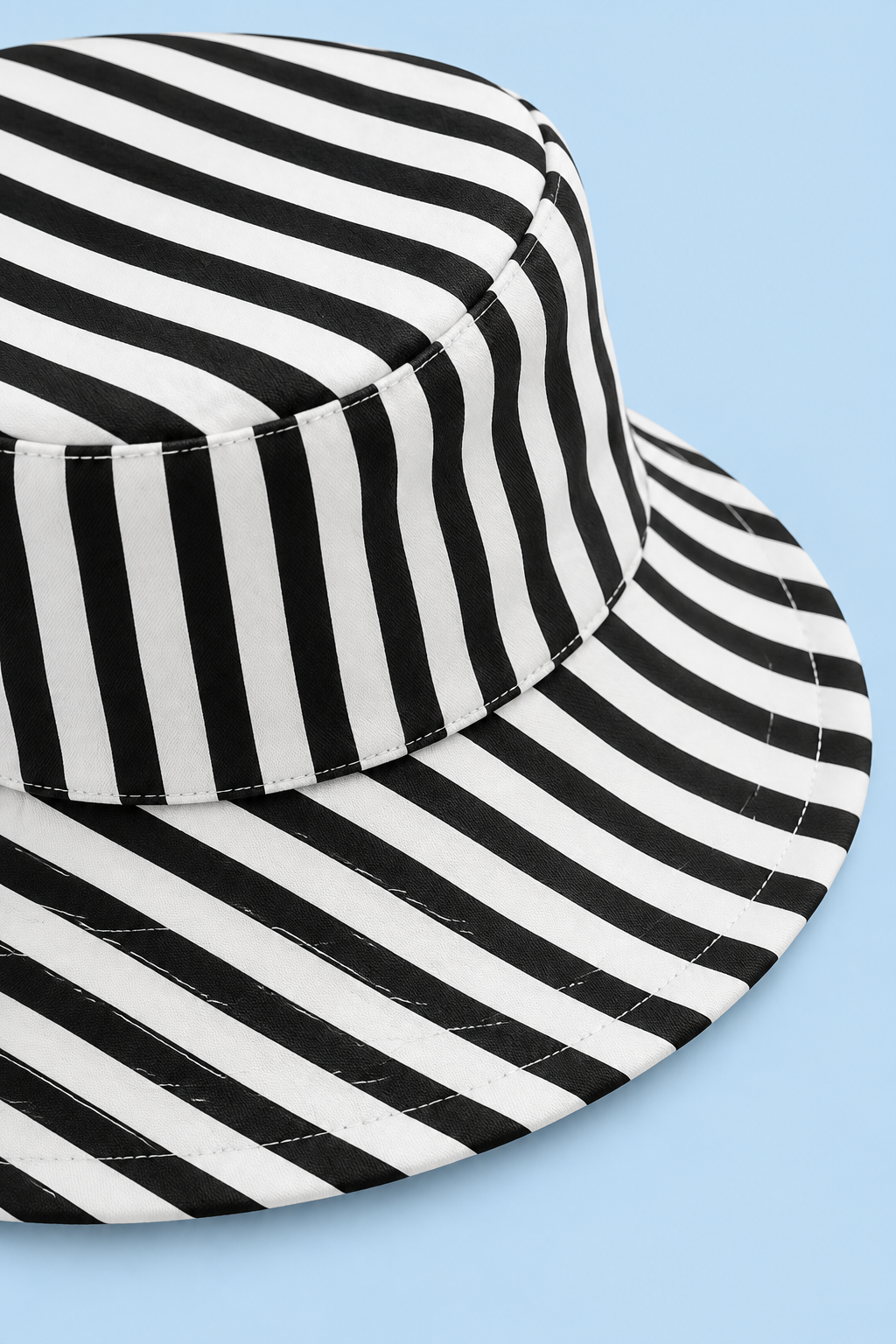 Baby Striped Dungaree Set with Hat – Black & White