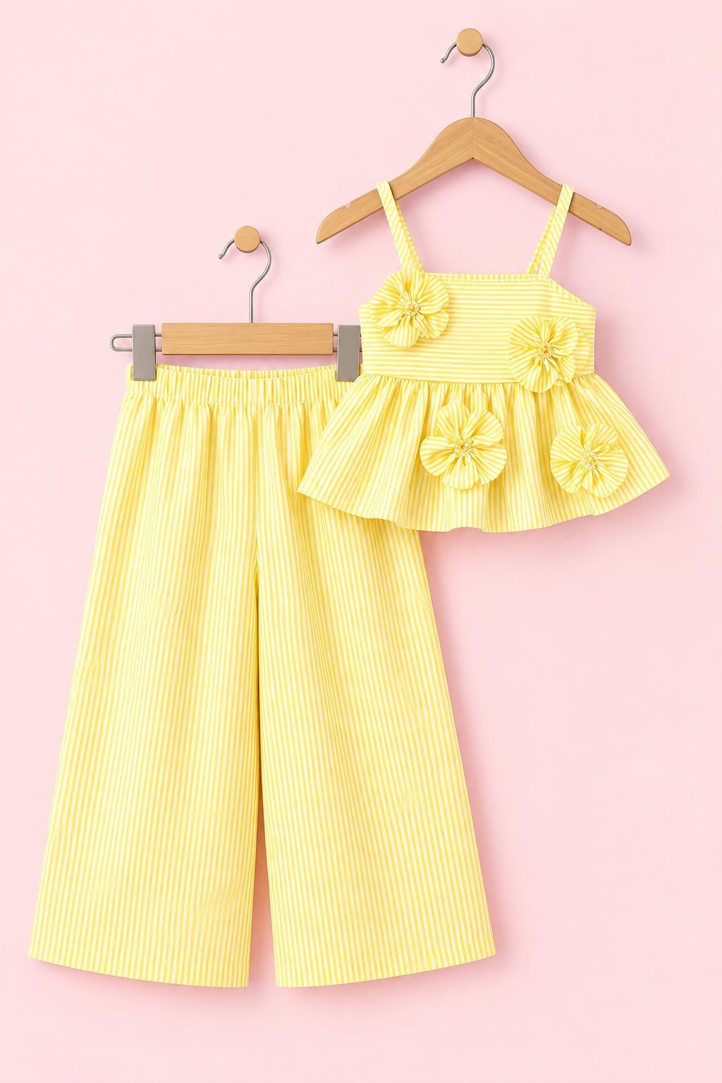 Sunshine Stripe Baby Girl 2-Piece Set – Yellow
