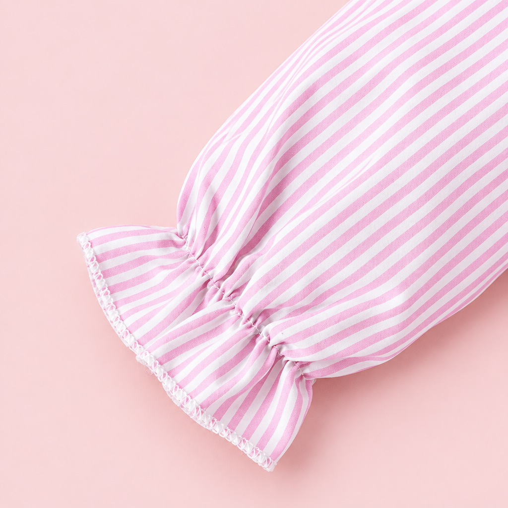 Pink Knit & Stripe Two-Piece Set