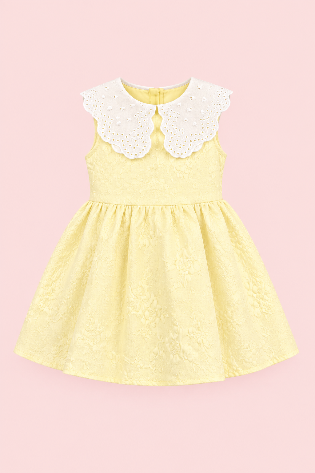 Yellow Lace Collar Baby Dress