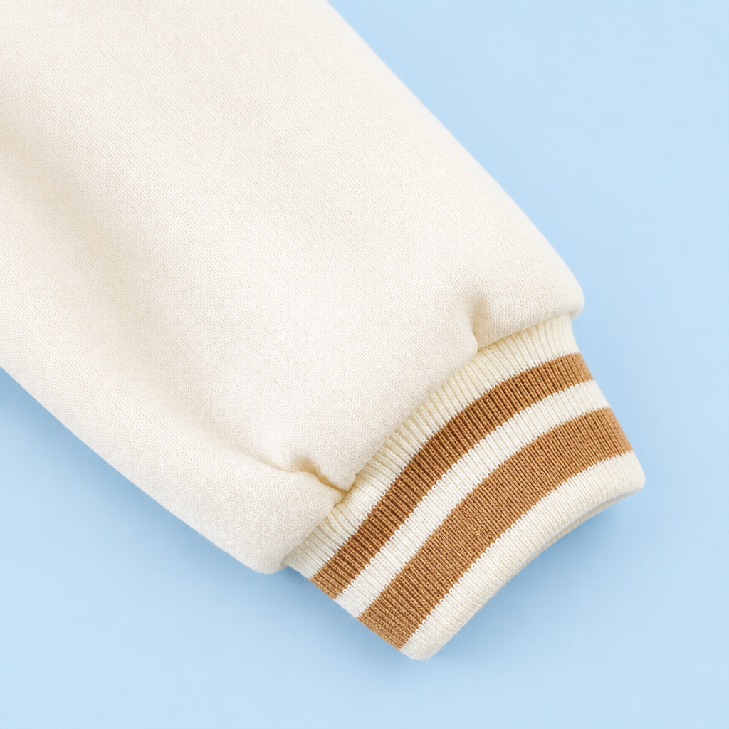Baby Boys’ Teddy Bear Polo & Trousers Set – Cream & Tan