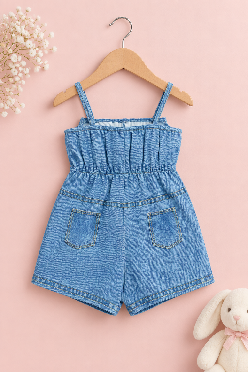Daisy Denim Bow Romper