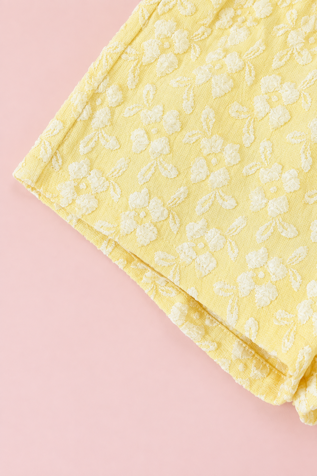 Yellow Floral Bow Romper